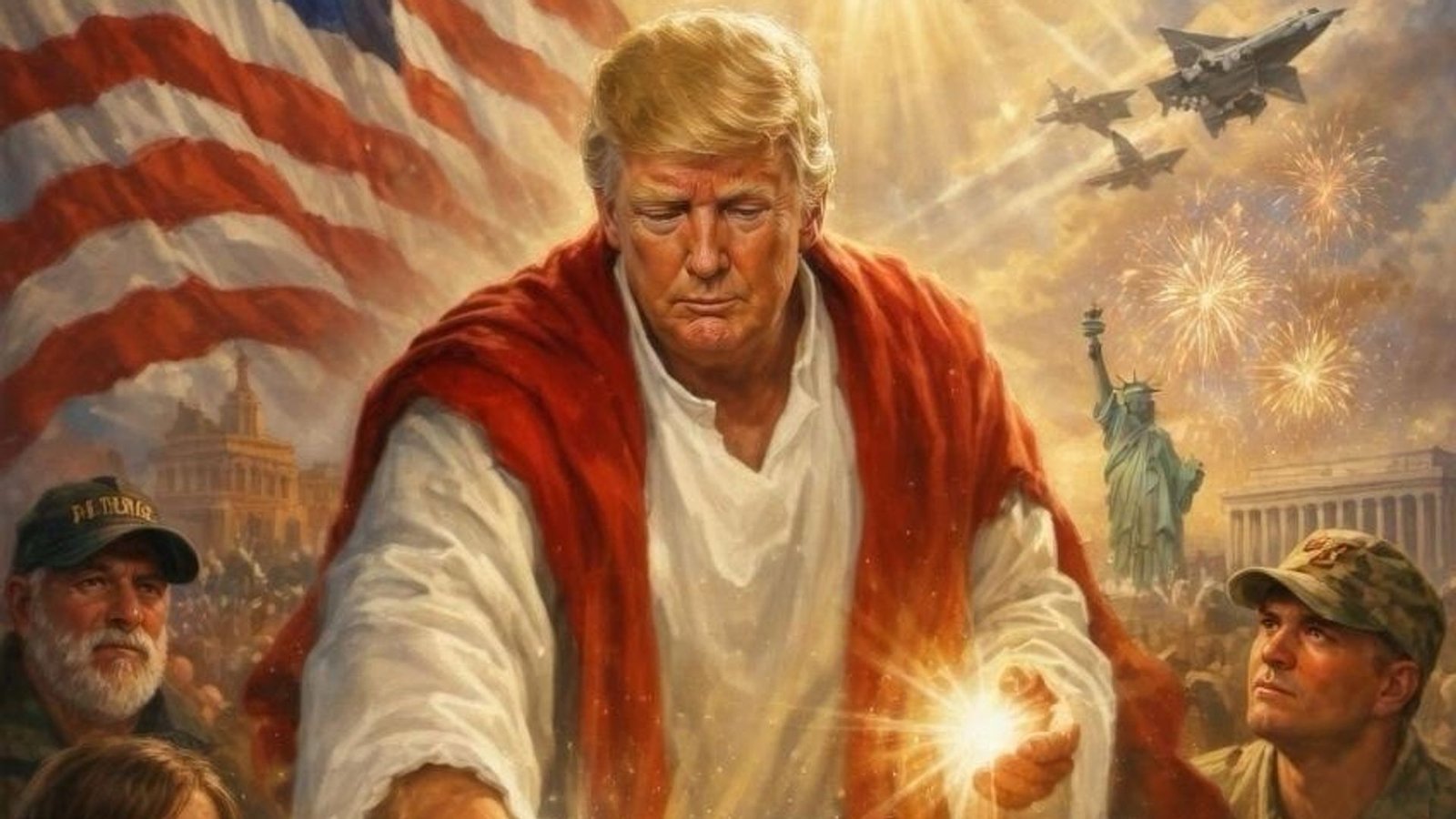 Trump says now-deleted AI image of himself as Jesus was meant to show him ‘as a doctor healing people’